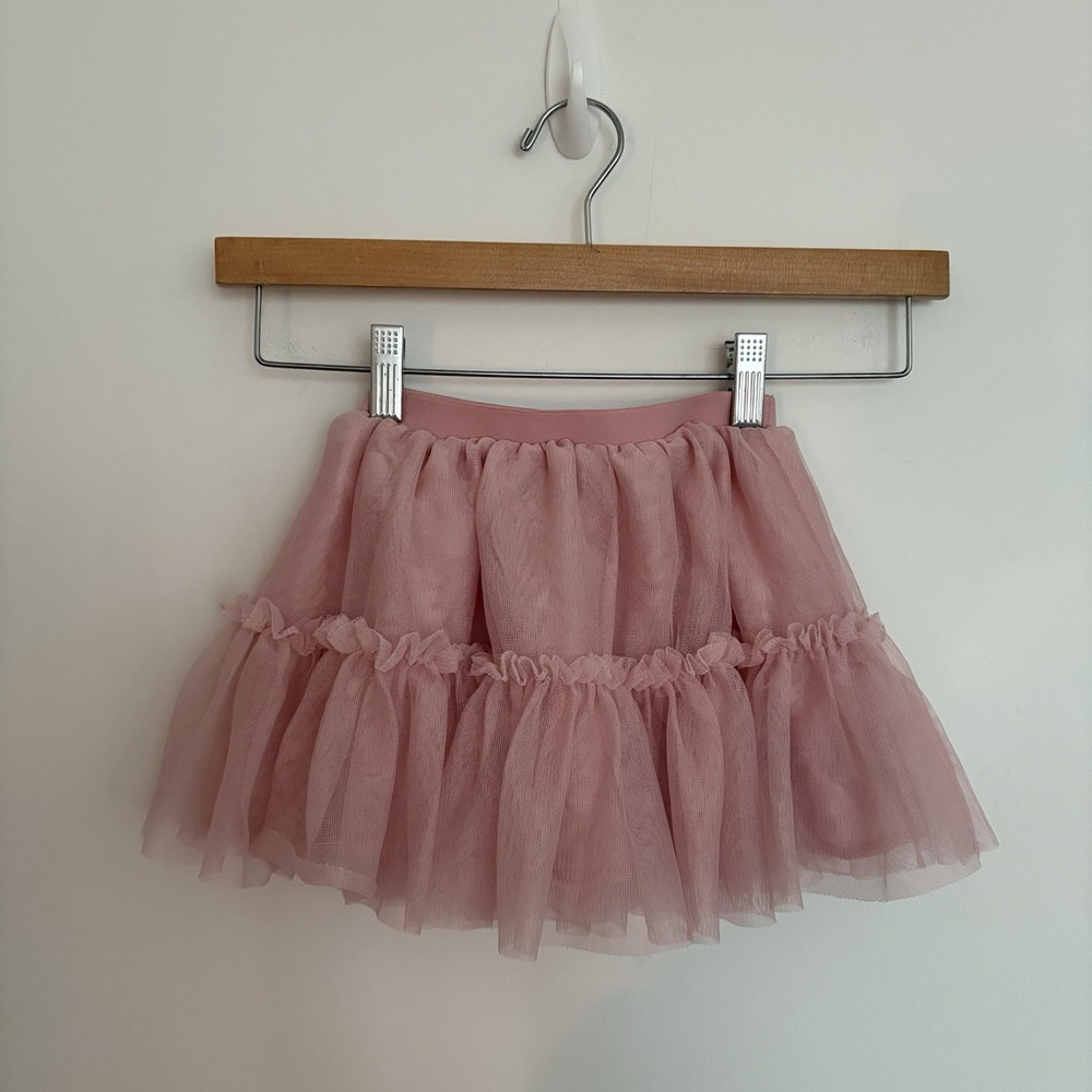 Old Navy Girls Tutu Tulle Skirt Size 18-24 Months Pale Pink Tiered Elastic Waist